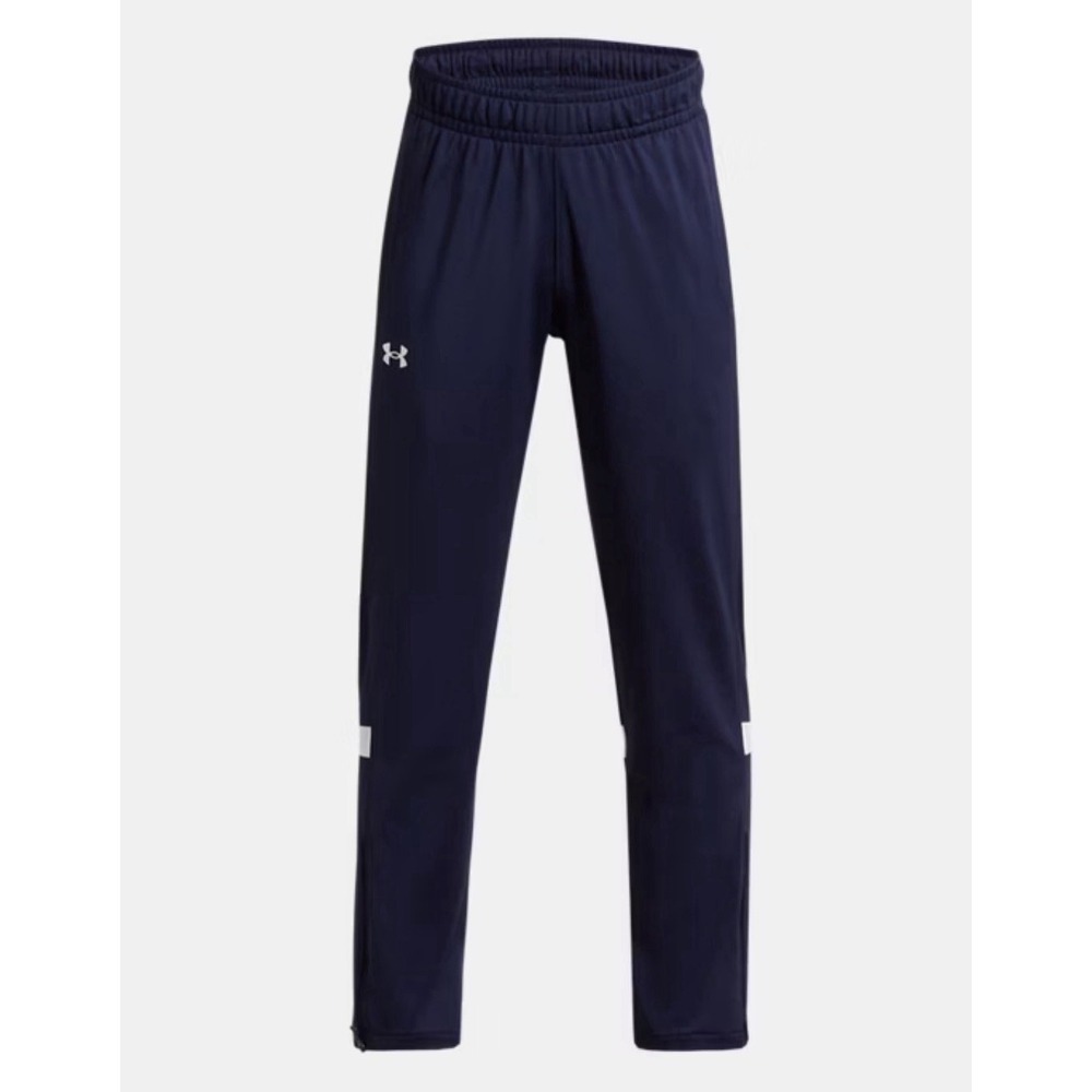 Under Armour Youth XL UA YXL‎  Knit Warm Up Pants Ankle Zip Elastic Waist Navy